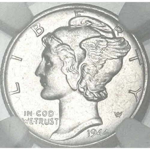 1944 S Mercury Dime NGC MS 67+ CAC Certified U.S. Mint Silver Coin
