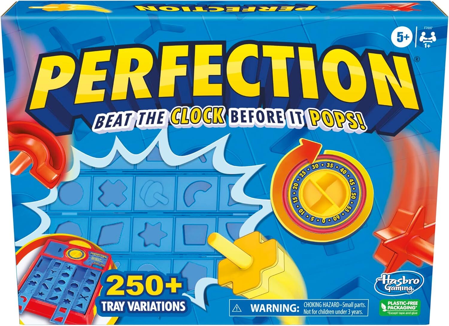 Hasbro Gaming Perfection Game for Kids Ages 5 and Up, Pop Up Game, Customize The