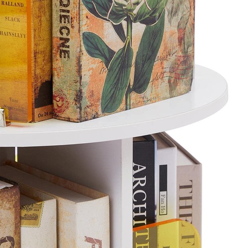 VECELO Unique Revolving Storage Rack for Spinning Small Bookcase for Kids 4-Tier - Picture 6 of 12