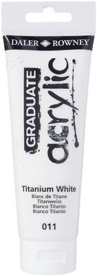 PureArt 120ml Graduate Acrylic Paint - White | Premium Acrylic Painting Supplies