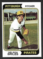 1974 TOPPS #123  Nelson Briles  PITTSBURGH PIRATES  EX-MINT+   A