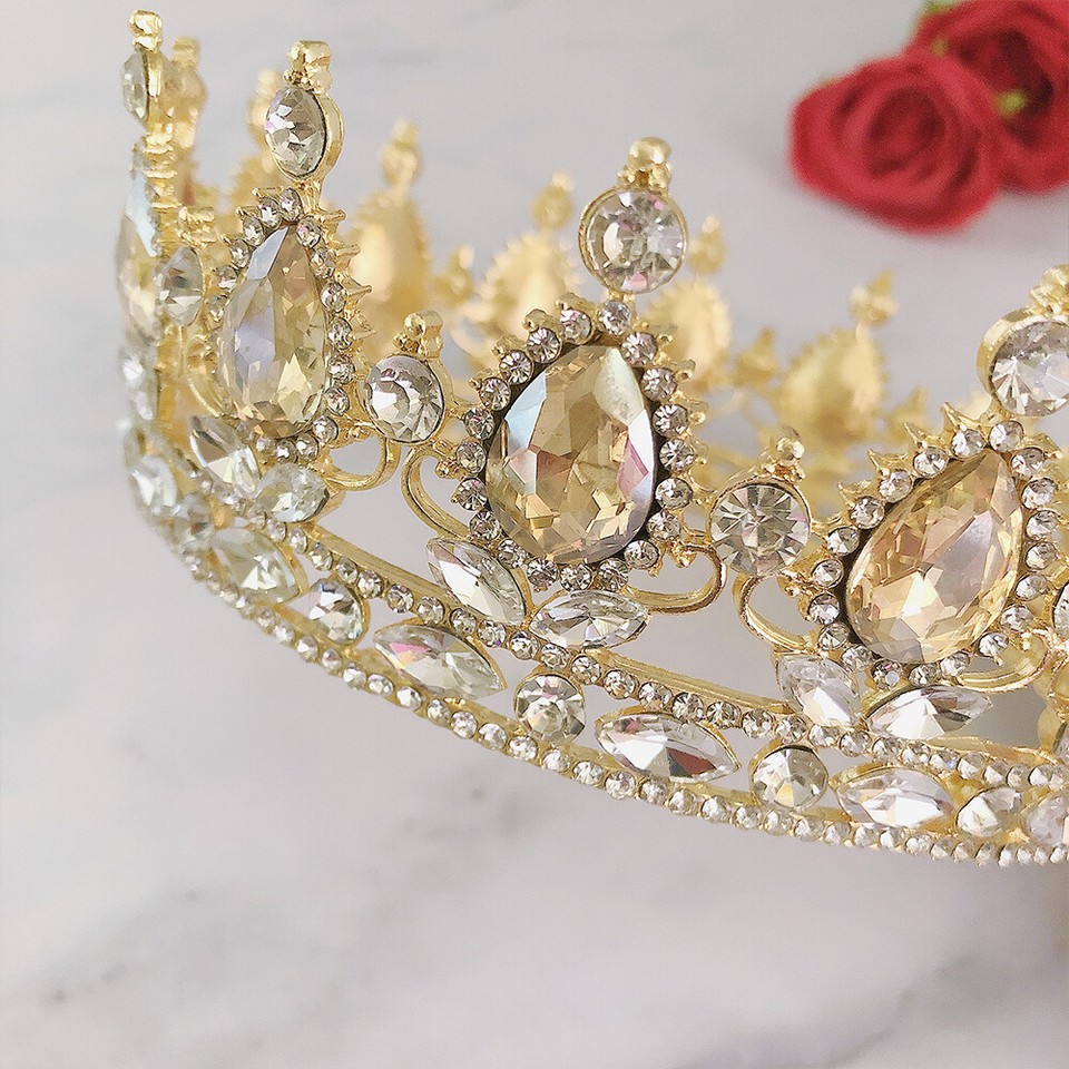 Accessorio Regina Compleanno VELSCRUN Tiara Regina Di Compleanno Con  Cristalli Rosa - Corona Principessa Elegante Corona Principessa Adulti, image size:960x960
