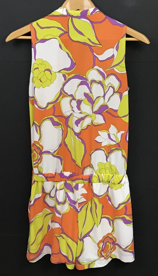 Mameluco Trina Turk Giselle para mujer XS multicolor floral sin mangas cuello en V Foto 4 de 4