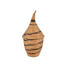 Tutsi Tight Weave Basket with Lid Rwanda