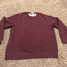 izod mens L maroon cotton sweater pullover a31