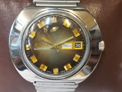 ENICAR AUTOMATIC BROWN DIAL 2335 SWISS MEN'S FULL WORKING CONDITION VINTAGE