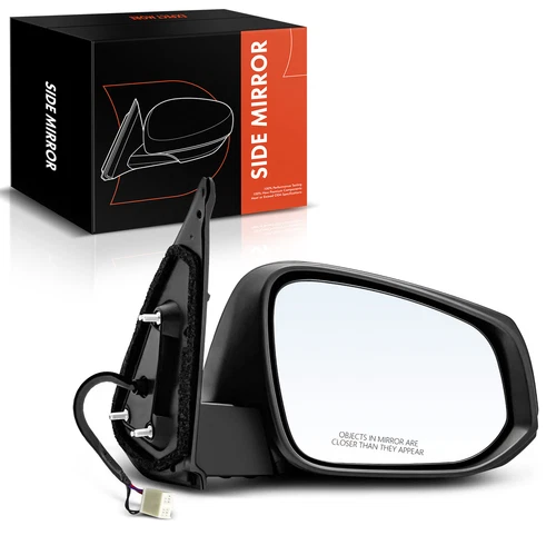 Passenger Side Black Powered Heated Mirror for Toyota Tacoma 2016-2023 Paintable