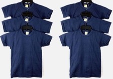 VINTAGE Russell Athletic Boys S Navy Blue 100 Cotton T-Shirts - Lot of 6