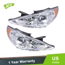 Headlight Headlamps Assembly Fit For Hyundai Sonata 2011-2014 LH+RH Side Pair