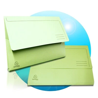 10x EXACOMPTA Dokumentenmappen DIN A4 grün Dokumententasche Sammelmappe