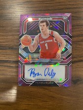 2021 Panini Prizm Draft Picks College Penmanship Purple Ice /99 Ryan Daly Auto