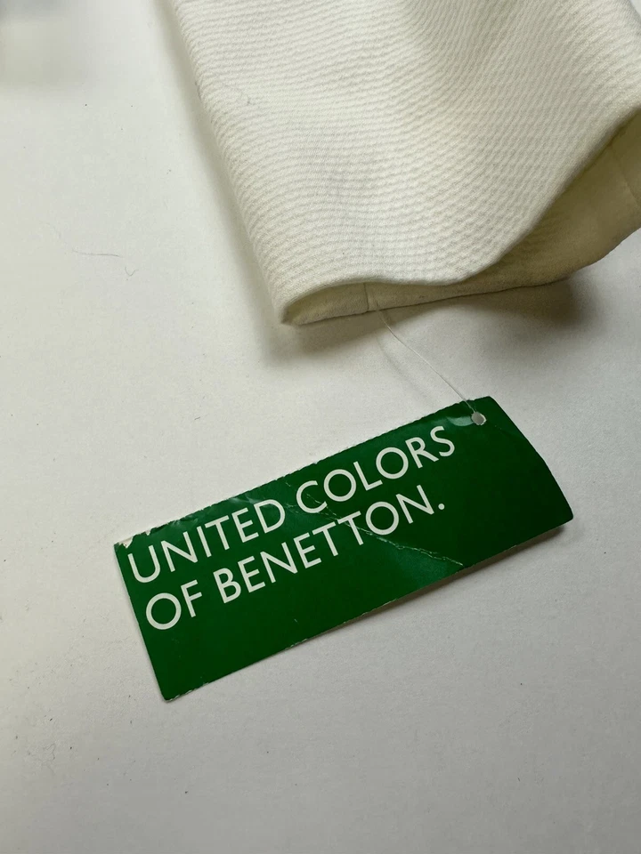 Новый с Ярлыками Benetton женщин белый Blazer костюм куртка размер 38 сделано в Италии - Изображение 2 из 4