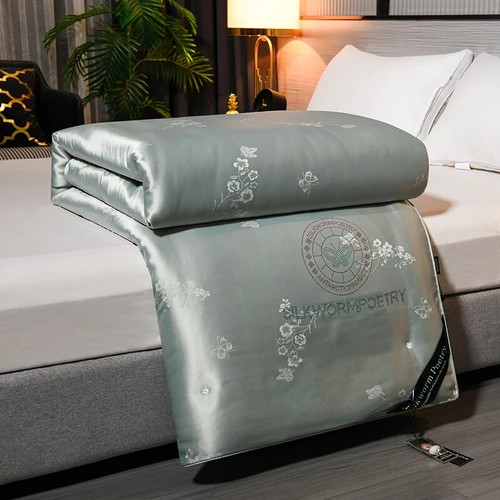 mulberry silk Handmade real silk winter warm comforter spring autumn blanket - Picture 9 of 28