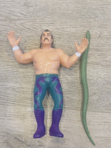 WWF 1987 LJN Jake The Snake Roberts w/Damien the P...