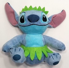 Disney Lilo  Stitch 7" Stitch Plush in Green Hula Skirt Stuffed Animal