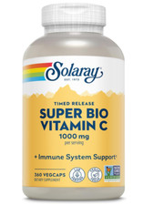 SOLARAY Super Bio Vitamin C 1000mg, Timed Release, Vegan, 360 VegCaps