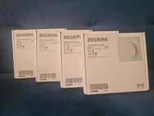 4X IKEA BEGRIPA HANDLES WHITE HALF ROUND 130mm 2 PACK WARDROBE CUPBOARD 