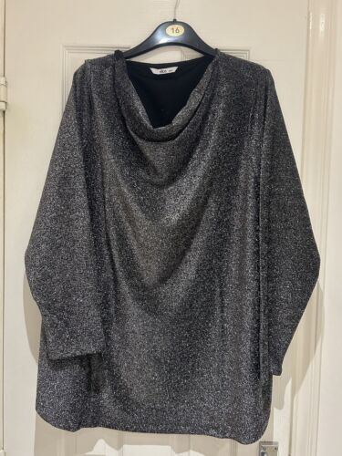 Ellos Sparkly Cowl Neck Blouse Top Size 24/26. - Picture 1 of 6