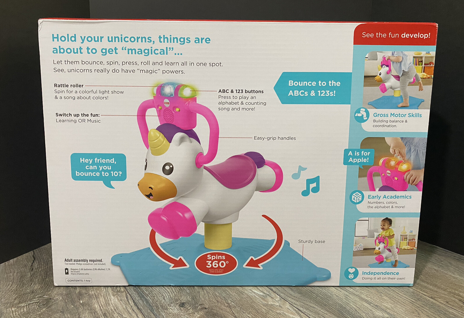 bounce and spin unicorn