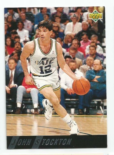 JOHN STOCKTON 1992 93 UPPER DECK ALL NBA TEAM CARD NM MT CONDITION 