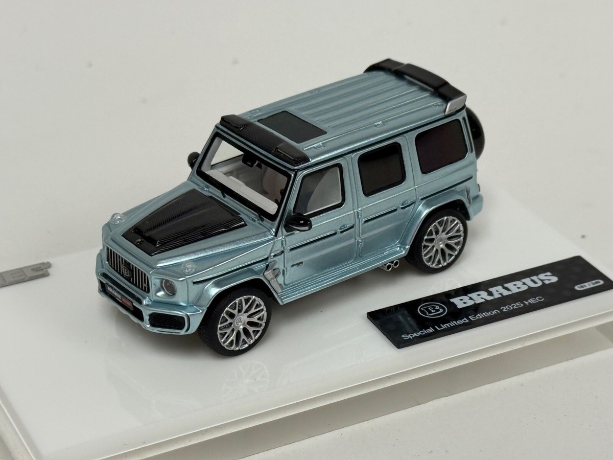 メルセデスベンツMotorhelix AMG G63ミニカー 1/64 1/64 Motorhelix Mercedes Benz Brabus G63 G800 Ice Blue