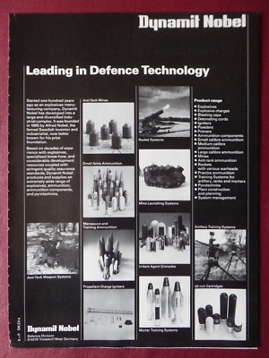 1/1988 PUB DYNAMIT NOBEL DEFENCE ANTI TANK ARTILLERY ROCKET MINE ORIGINAL ANZEIGE