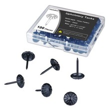 100 PCS Black Upholstery Tacks 7/16" Decorative Nails for Sofa DIY Wood