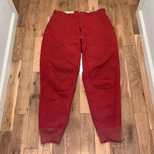 Original VTG RARE Woolrich Red Wool Hunting Pants 1950s made in USA Suspenders