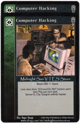 Computer Hacking x2 Camarilla Edition V:TES VTES Vampire CCG