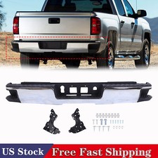 Rear Step Bumper Assembly For 2014-2018 Chevy Silveradogmc Sierra 1500 Chrome