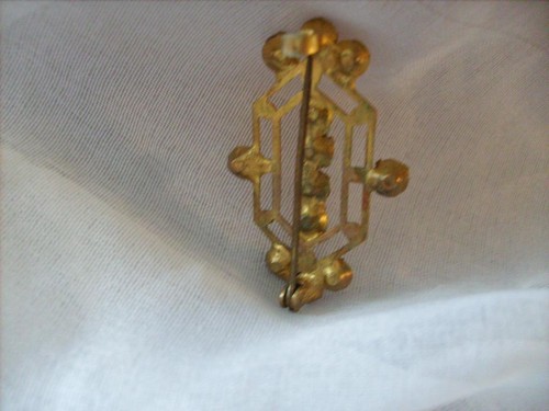 Estate1900's Vintage Antique Bohemian Garnet Brooch Pin - Foto 4 di 5