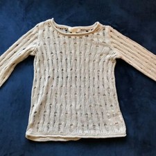 MICHAEL KORS LOOSE KNIT LINEN BLEND SWEATER