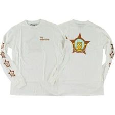 TOY MACHINE ROBOT STAR Men's L/S Shirt - White - Small - NWT