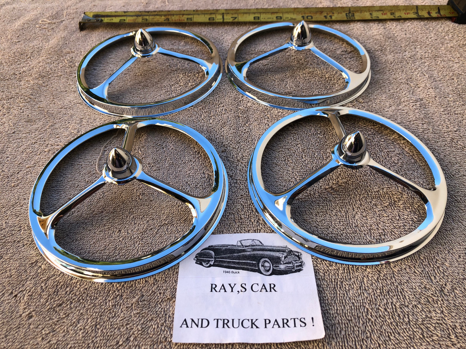 NEW SET OF VINTAGE STYLE BULLET HEAD LIGHT COVERS ! ( WITH 4HEADLIGHTS