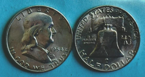 1954 P & D  Ben Franklin Half Dollars -   (2 BU coins)
