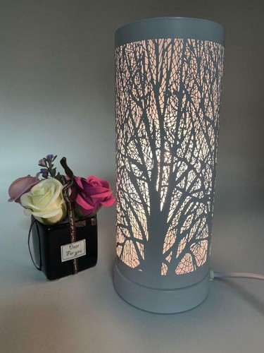 Lámpara eléctrica cilindro de árbol de aroma LED Woodland quemador de aceite de cera CAJA DE REGALO - Imagen 17 de 29