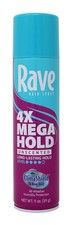 Rave 4X Mega Hold Hair Spray, All-Weather with Vitamin-Rich Formula, 11 oz