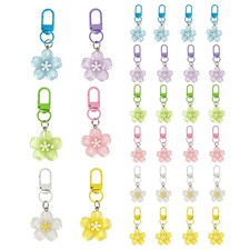 30 Pcs Cherry Blossom Keychain, Cute Sakura Flower Bag Charms