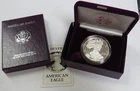 1986 PROOF AMERICAN SILVER EAGLE $1 BOX COA OGP