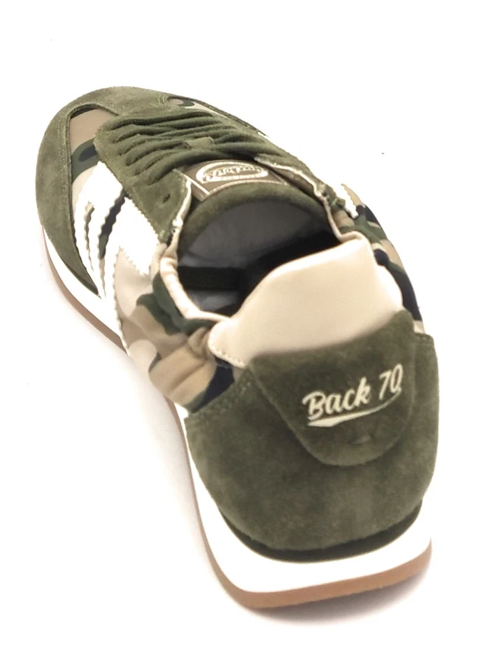 Sneakers Back 70 Rocket En Suède Élastique Vert Militaire - Tissu Camouflage S - Photo 4/4