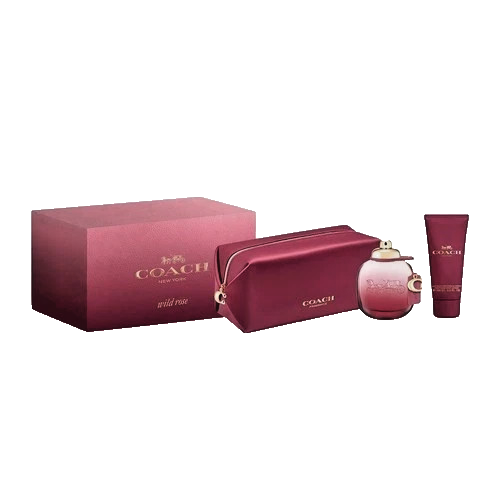 Coach Wild Rose EDP Women's 3pc 3oz EDP, 3.3oz Body Lotion