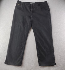 Chico's Women's Pants Size 3 Black Platinum Ultimate Fit Slim Leg Mid Rise 26.5"