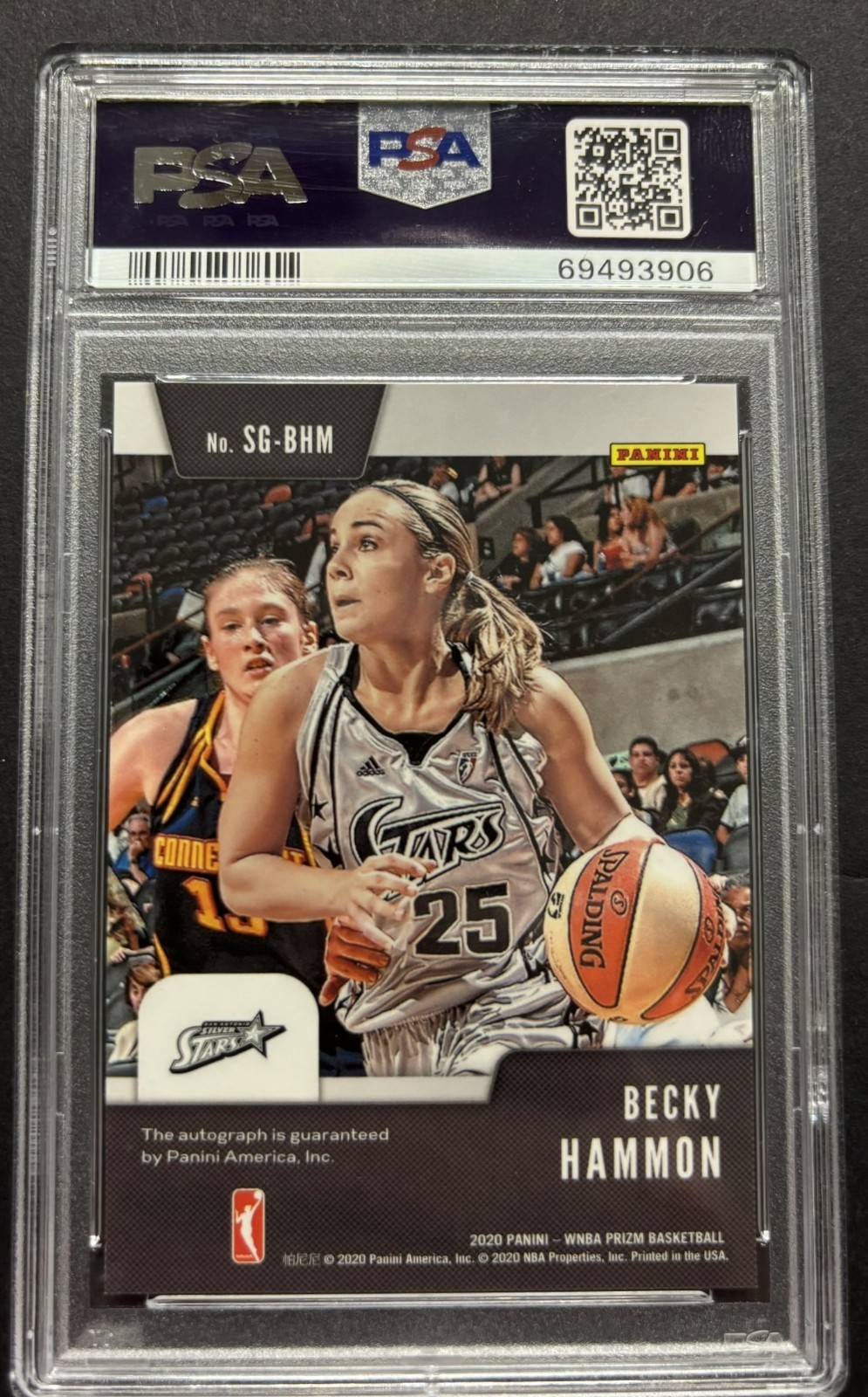 2020 Panini Prizm WNBA Signatures Becky Hammon AUTO PSA 10 GEM MINT view 2