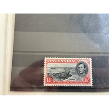 Ascension 1944 1.5d black & vermilion, p 13, davit flaw, m/m (SG 40ba) Cat £225