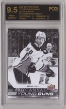 22-23 Upper Deck Brayden Tracey UD Canvas BLACK & WHITE Young Guns RC FGC 9.5