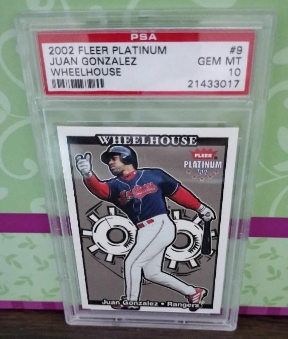 2002 Fleer Platinum Wheelhouse #9 Juan Gonzalez PSA 10 POP 2