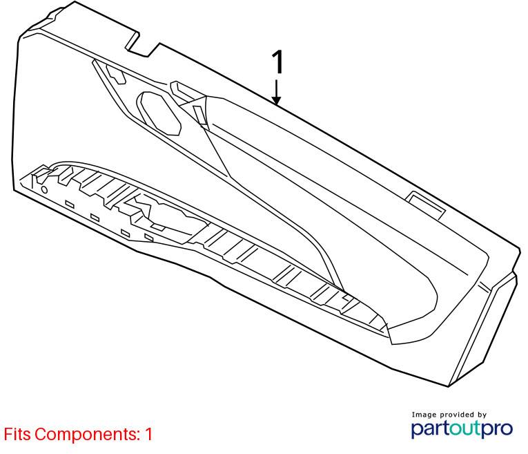 2014-2020 BMW i8 I12 Front Right Interior Door Panel Trim Gray OEM *NOTE*