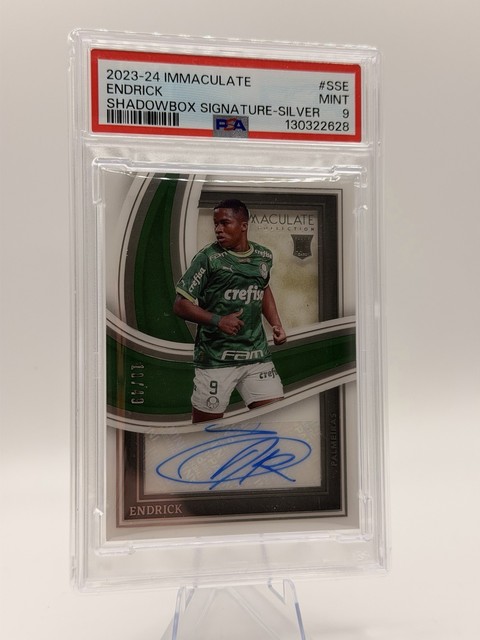 Panini Immaculate 23-24 Endrick RC Palmeiras Shadowbox Silver /49 Auto POP 1/2
