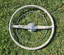 Original 1949-1950 Mercury Eight Steering Wheel White Complete Horn Ring Original 1949-1950 Mercury Eight Steering Wheel White Complete Horn Ring