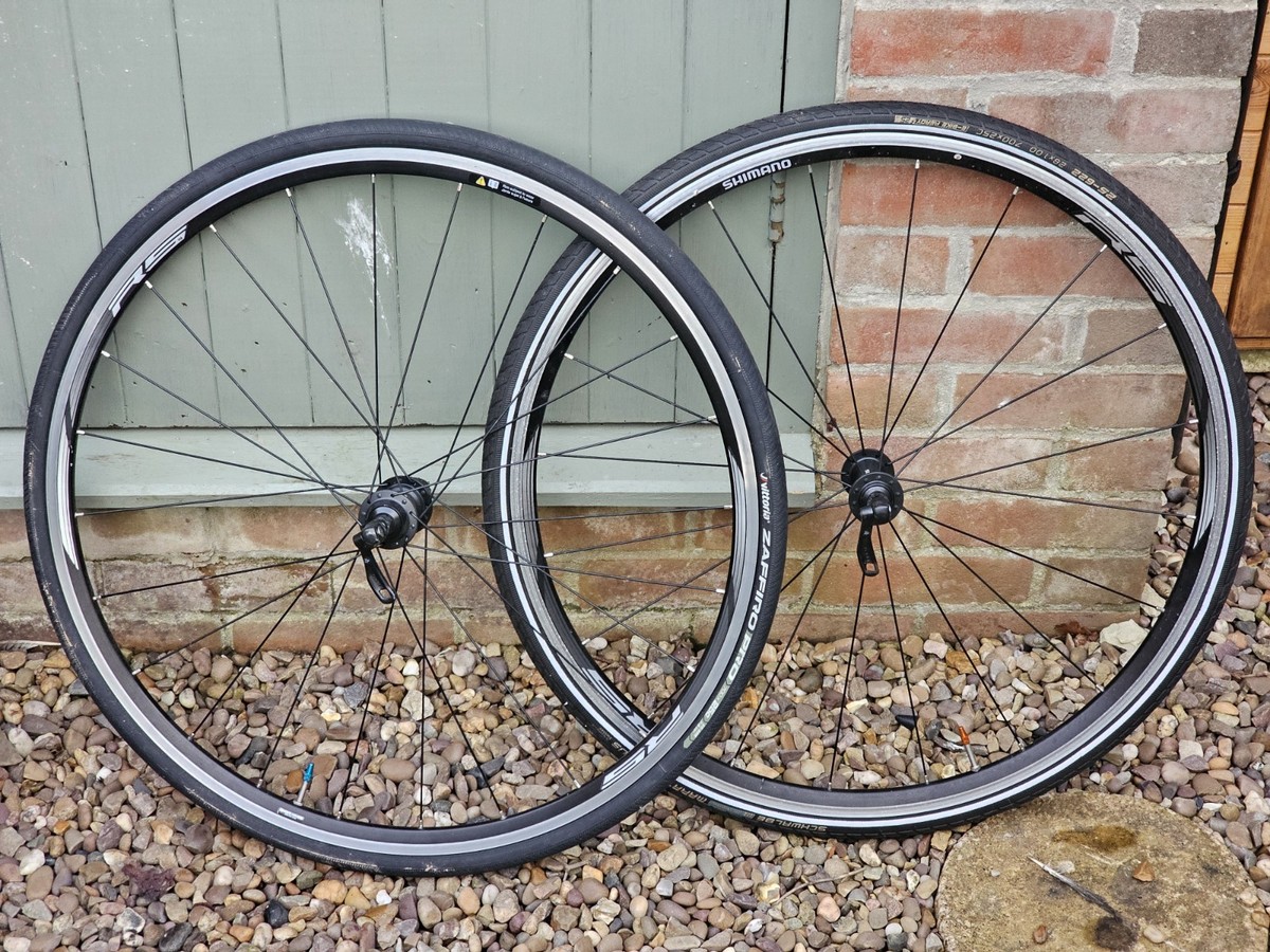 SHIMANO CLINCHER WHEELS W/ TIRES WH-RS010 ROAD BIKE UK